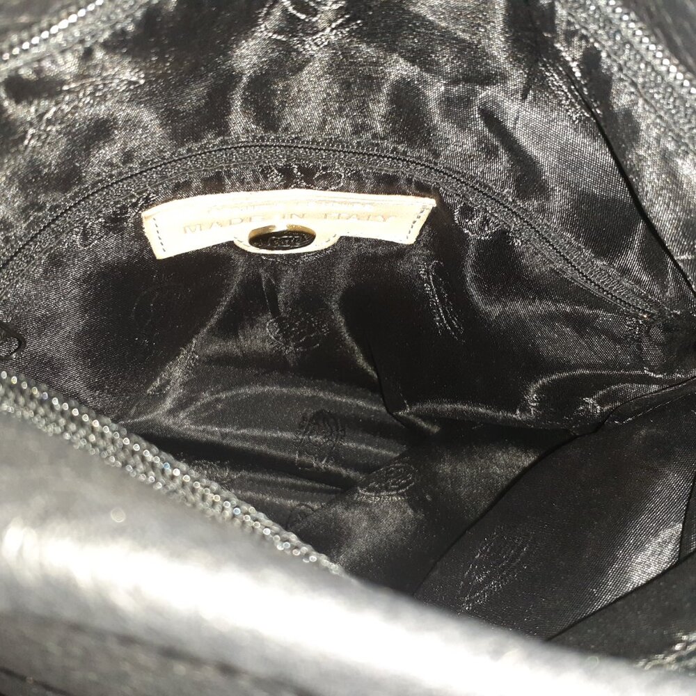 AVORIO-Black Leather Shoulder/Crossbody Bag-Italy-Near Mint - Picture 6 of 6